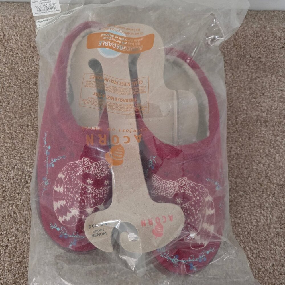 Brand New!!  Acorn, Boiled wool slippers XL